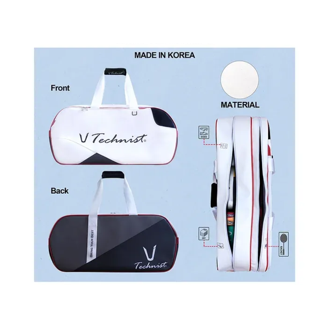 Technist TB 50 Tennis Racket Bag - Premium Badminton & Tennis Equipment Storage - Perfect for Court, Gym & Travel