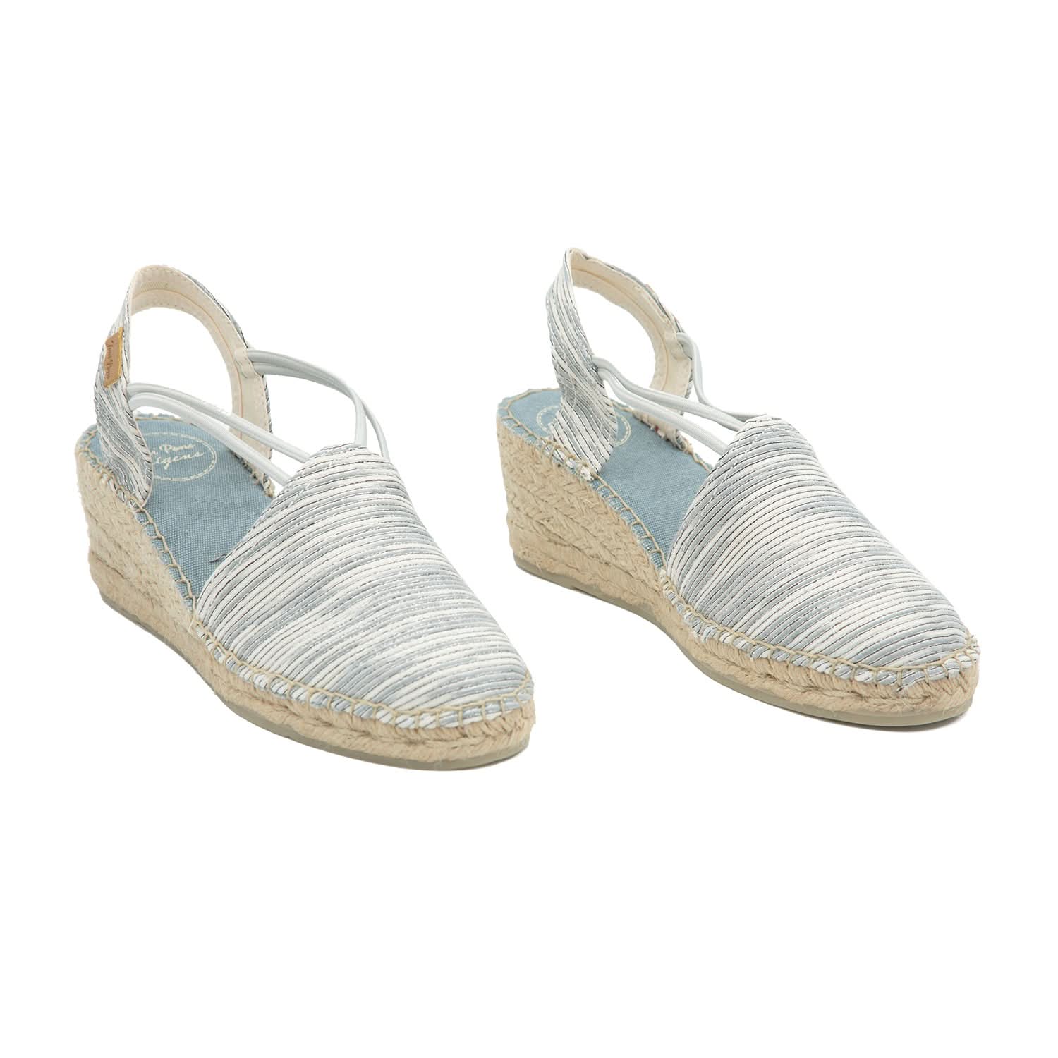 Women's Textile Wedge Espadrille Shoes - Tania ZR Comfortable Summer Sandals for Beach, Vacation & Casual Outings