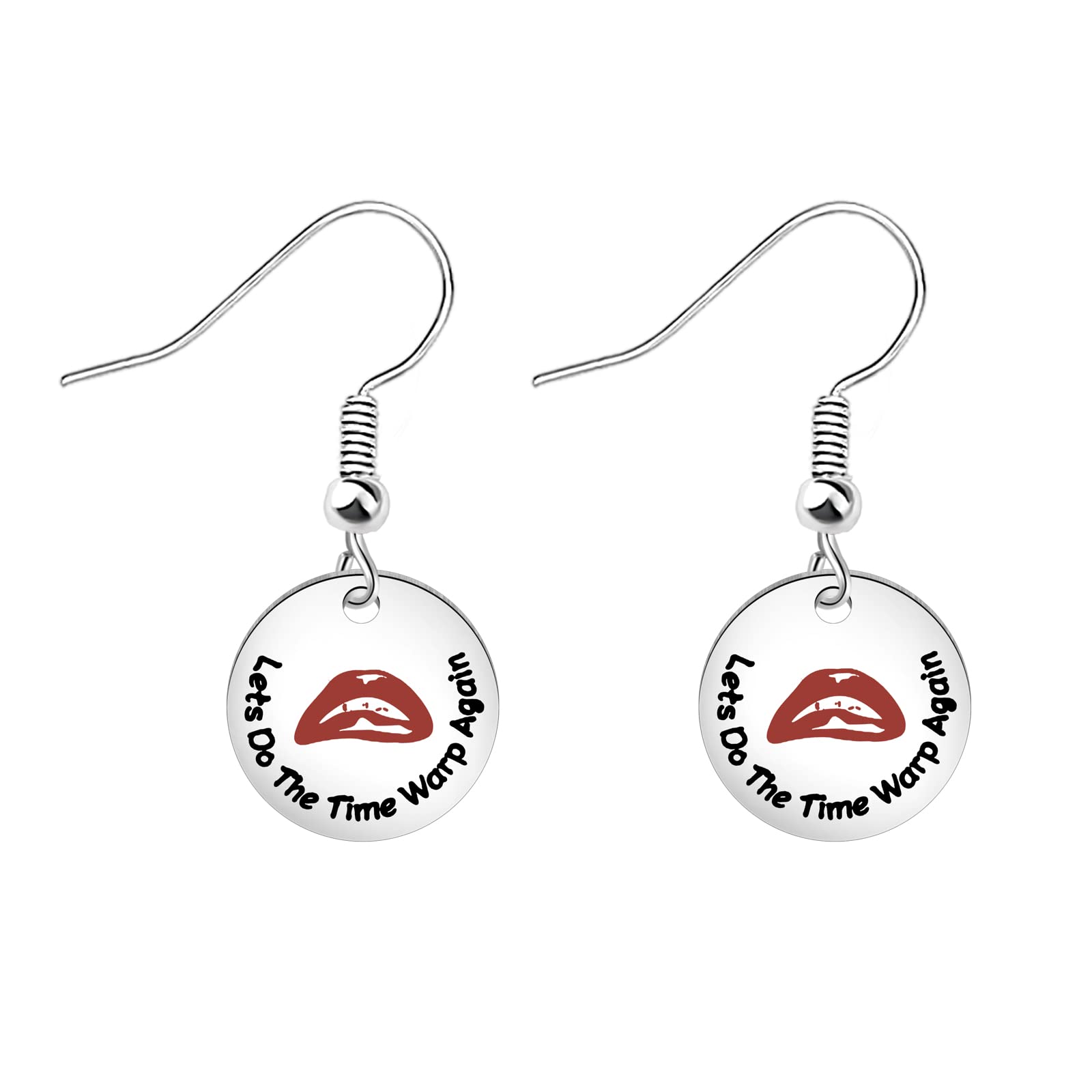 UJIMS The Rocky Horror Picture Show Inspired Earrings - Time Warp Again Jewelry Gift for Rocky Horror Fans & Musical Film Lovers - Perfect for Cosplay, Halloween Costumes & Movie-Themed Parties