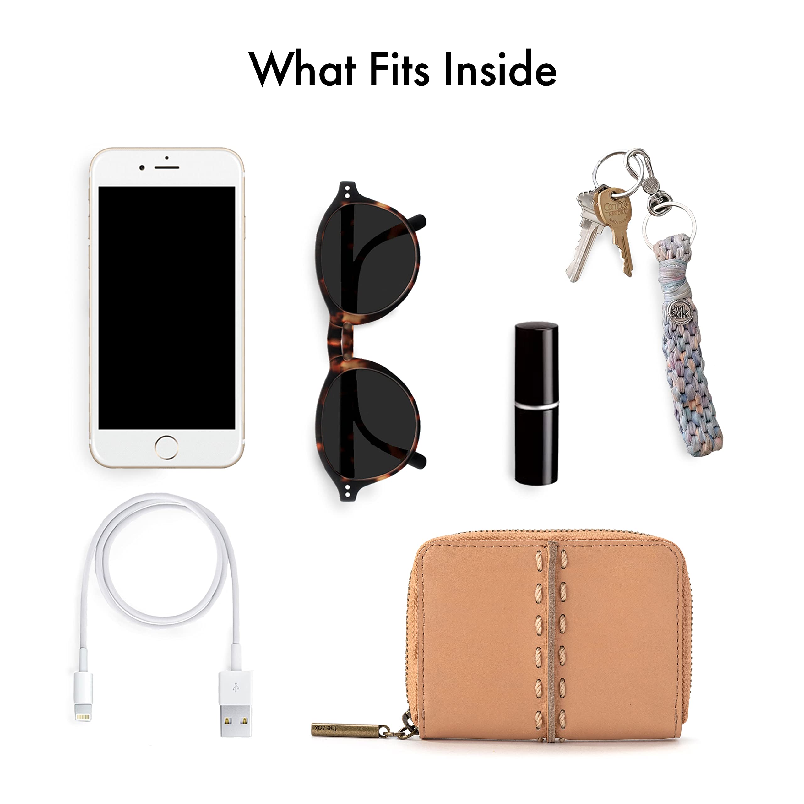 The Sak Cora Crossbody Bag for Women - Stylish Black Check Smartphone Purse - Perfect for Everyday Use, Travel & Shopping
