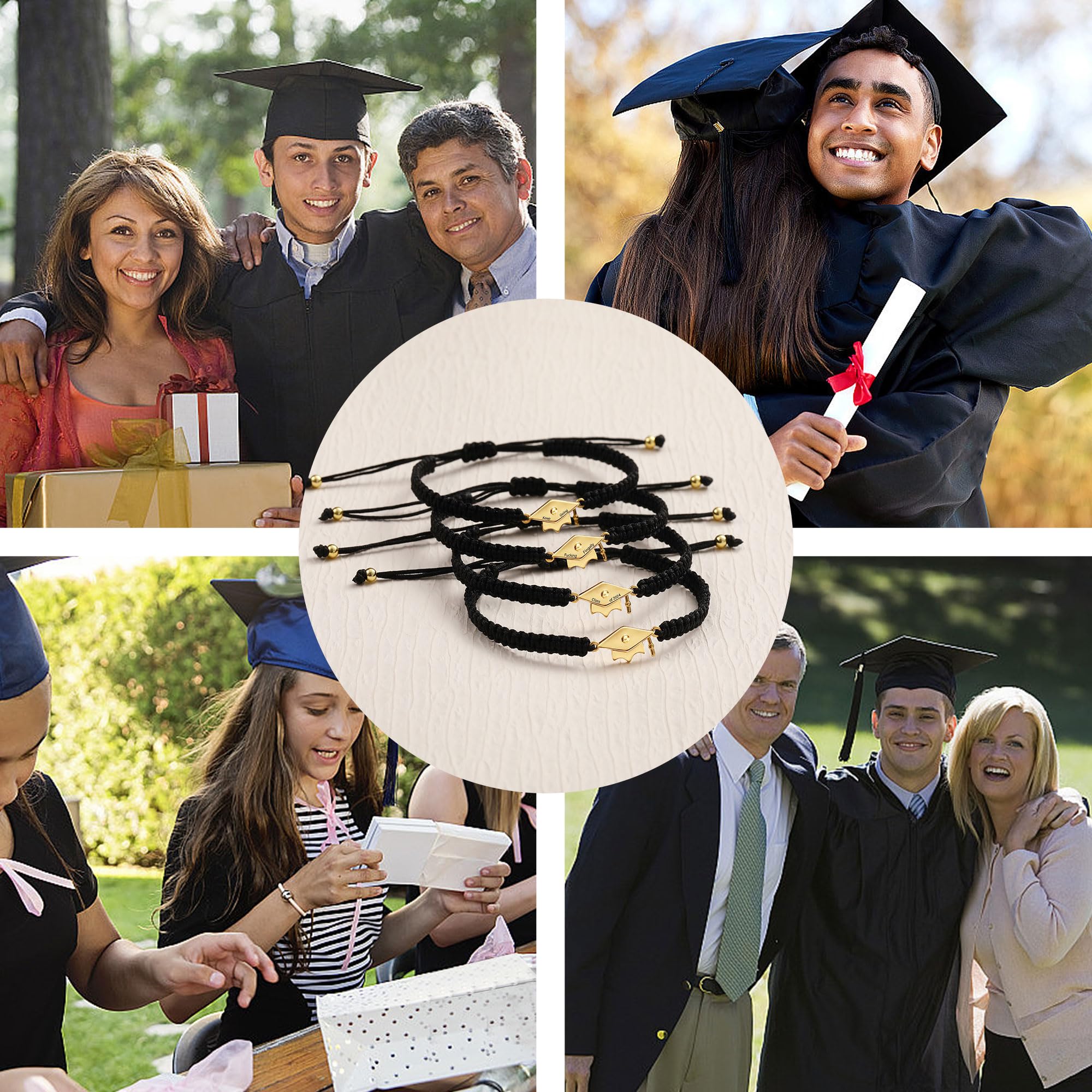Handmade Friendship Bracelets for Women - Unique College Graduation Gifts 2024 | Masters Degree Present | Perfect for Celebrating Academic Achievements & Special Occasions