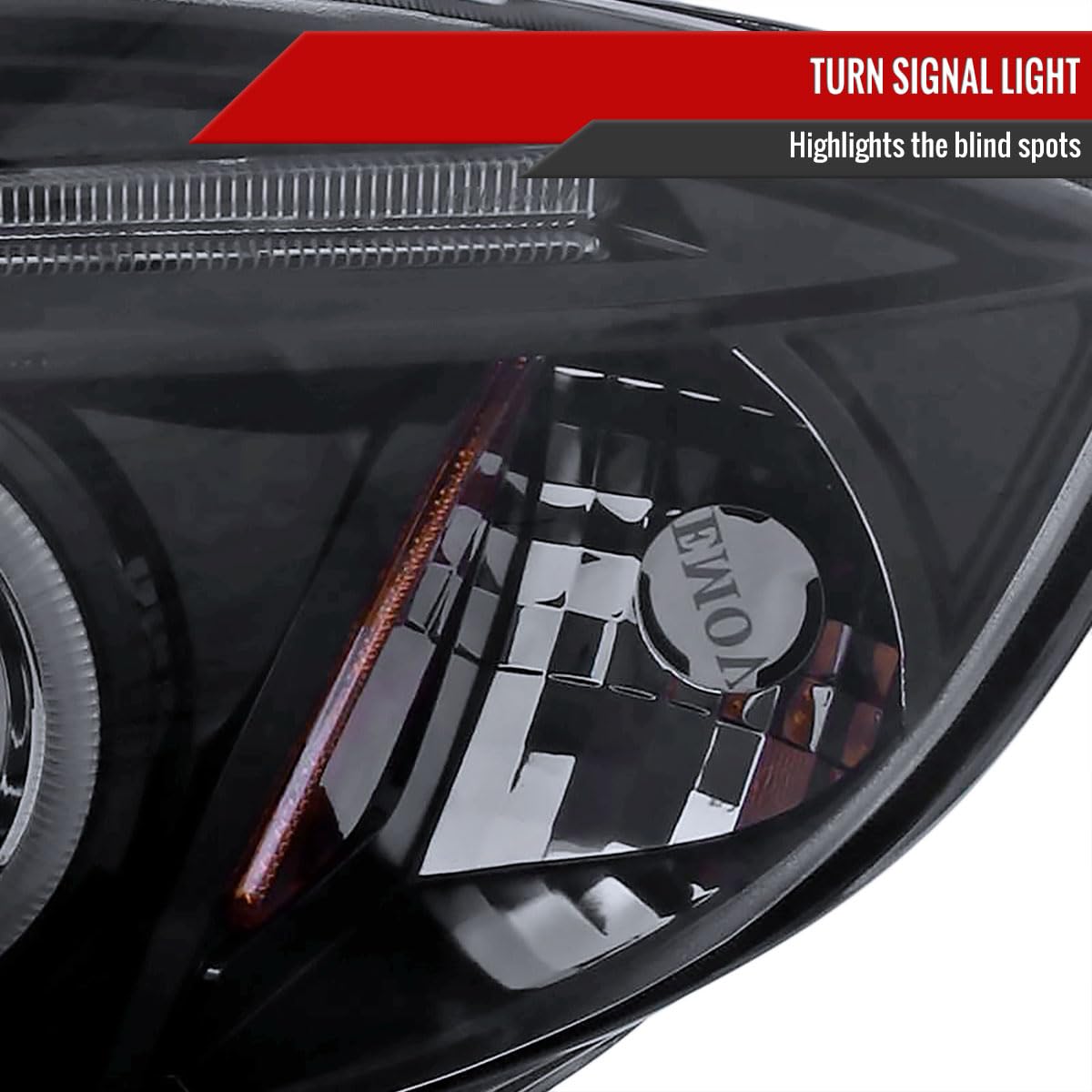 Mitsubishi Eclipse 2006-2012 LED Projector Headlights - Glossy Piano Black with Tinted Lens | High-Performance Lighting for Night Driving & Custom Car Upgrades