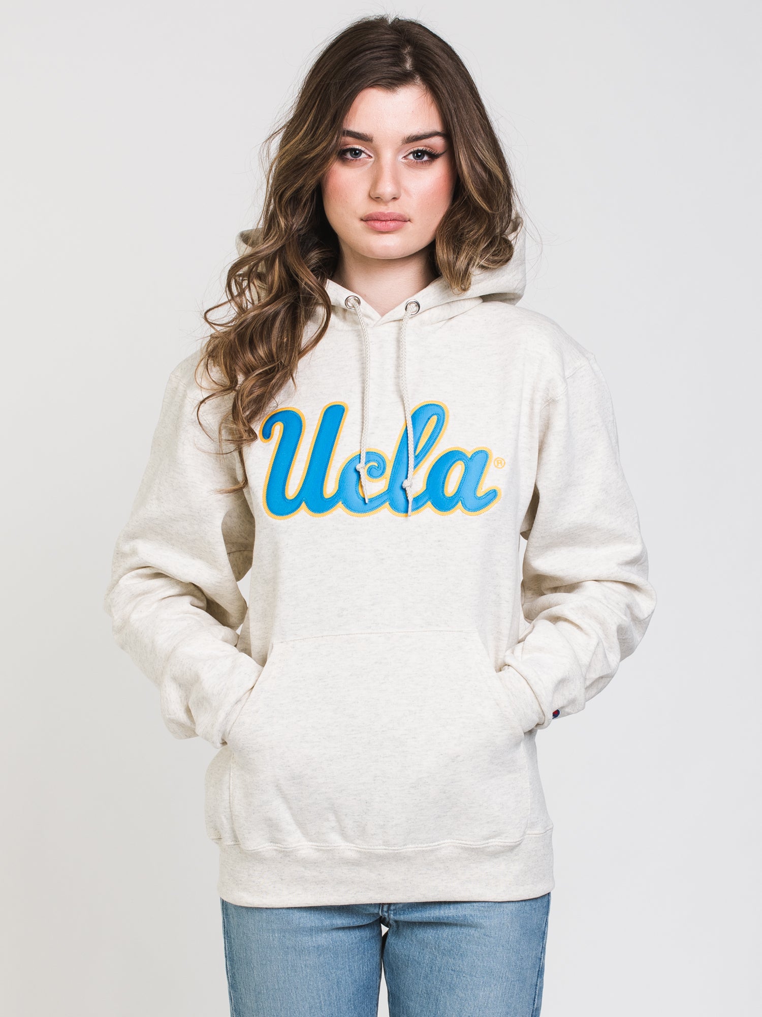 Champion Eco Powerblend UCLA University Hoodie - Men's & Women's Pullover Sweatshirt, Soft Fleece Lined, Vintage College Style for Casual Wear & Campus Fashion