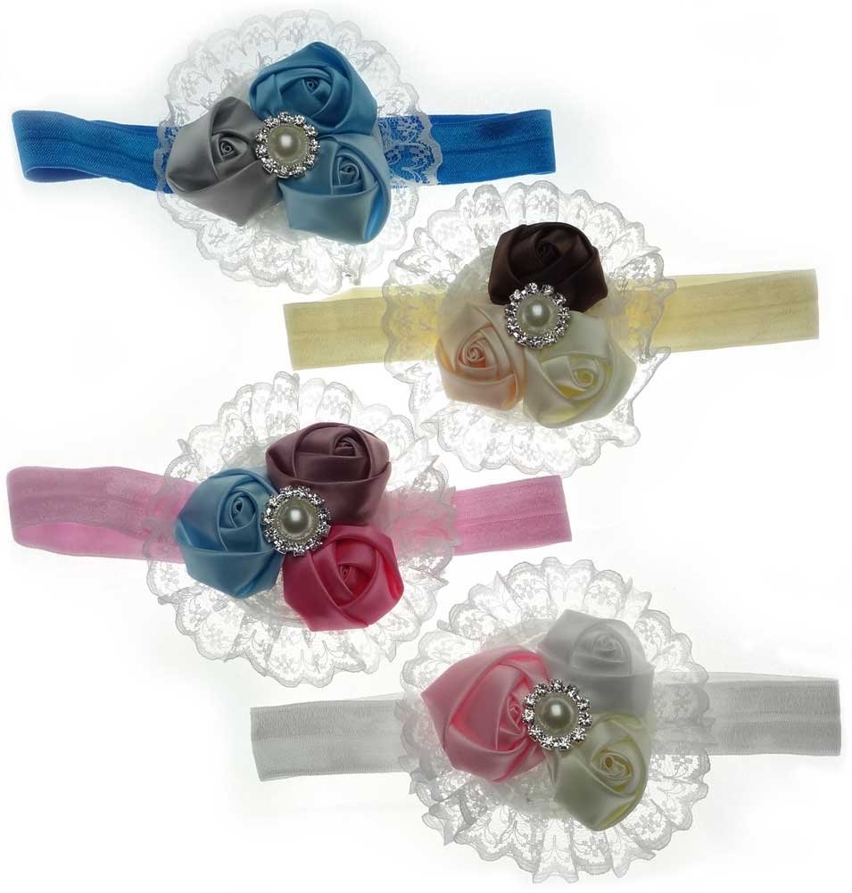 Adorable Baby Girl's Flower Headbands - Soft & Comfortable Hair Accessories for Toddlers & Infants - Perfect for Photos, Parties & Everyday Wear