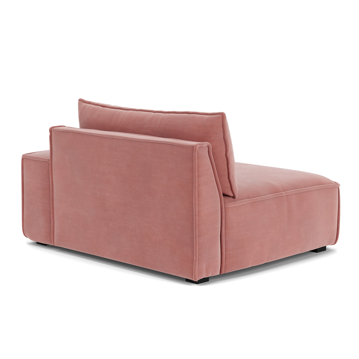 Daphne Velvet 1 Seater Right Arm Modular Sofa - Modern Living Room Furniture for Small Spaces, Apartments & Studios | Comfortable Single Seater Couch with Adjustable Design