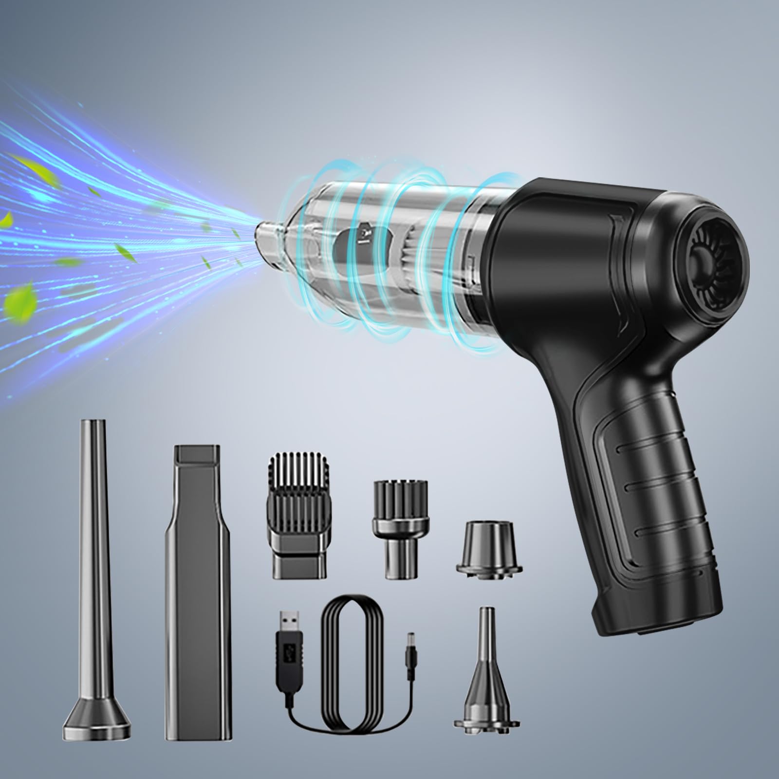 Wireless Handheld Car Vacuum Cleaner - 9000Pa Strong Suction, 3-in-1 Portable Cordless Mini Vacuum, Rechargeable for Car, Home, and Pet Hair Cleaning