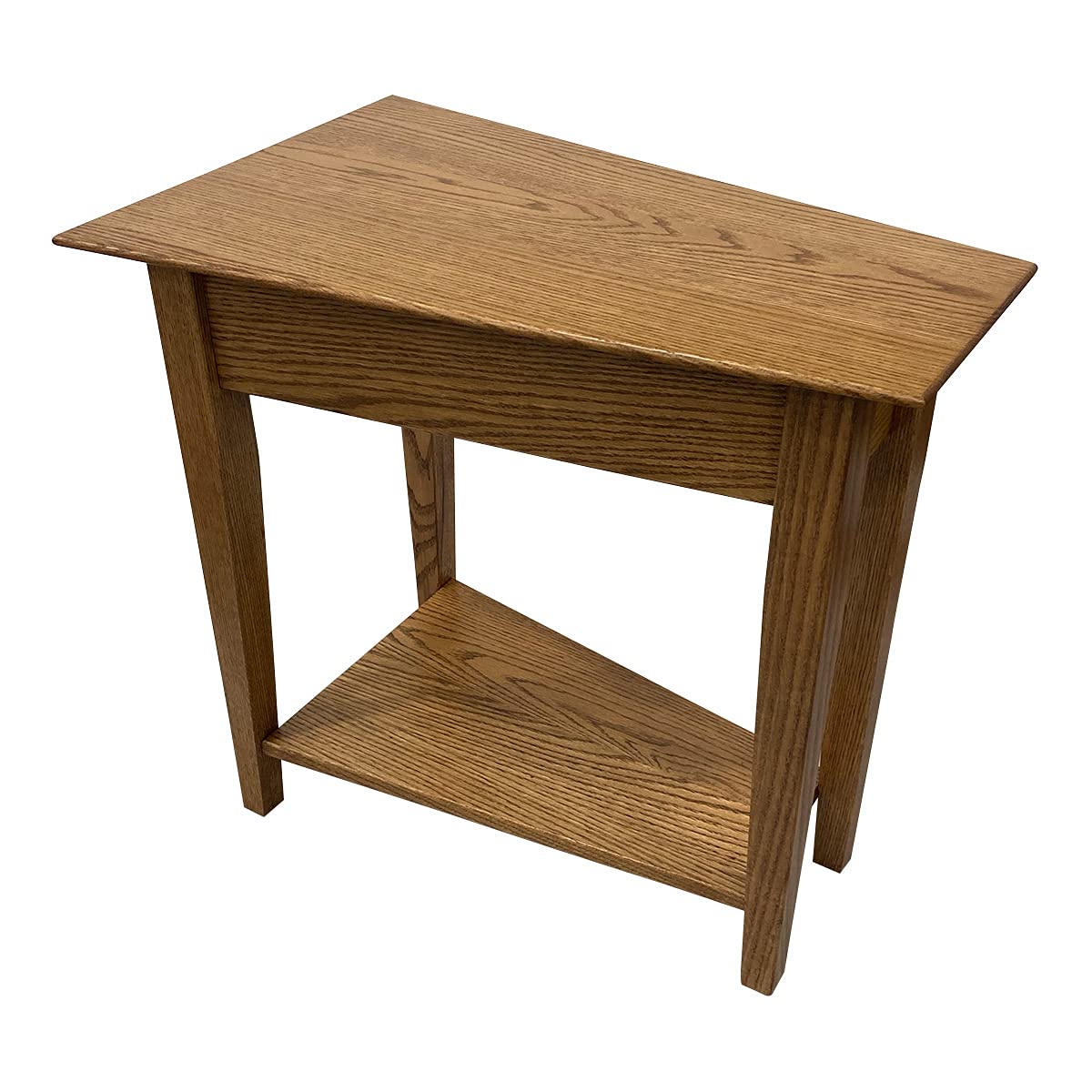 Handmade Amish Wedge End Table - Solid Wood Accent Side Table for Living Room, Office & Bedroom - Heritage Corner Coffee Table - Perfect for Small Spaces, Recliner Chairs & Narrow Areas