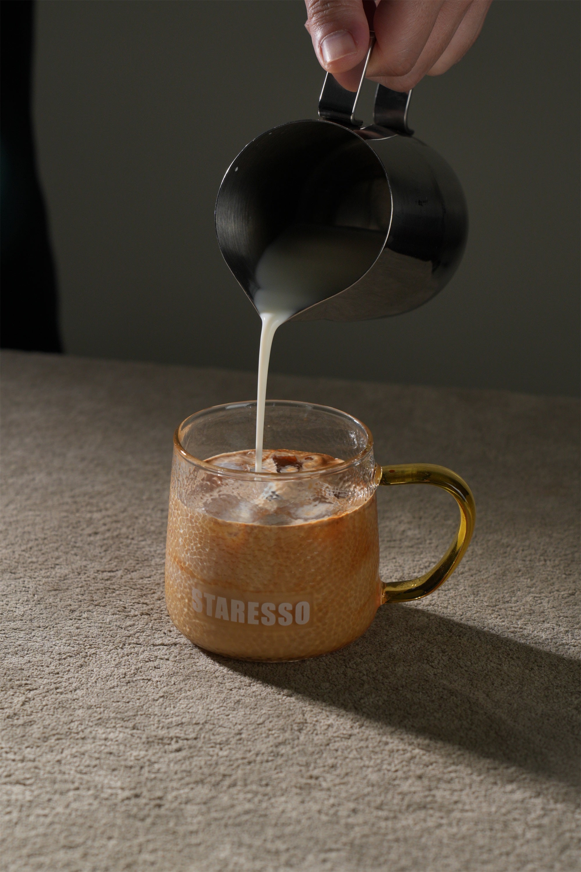 Premium Glass Coffee Mug for Latte & Americano - Durable & Stylish for Home, Office, or Cafe Use