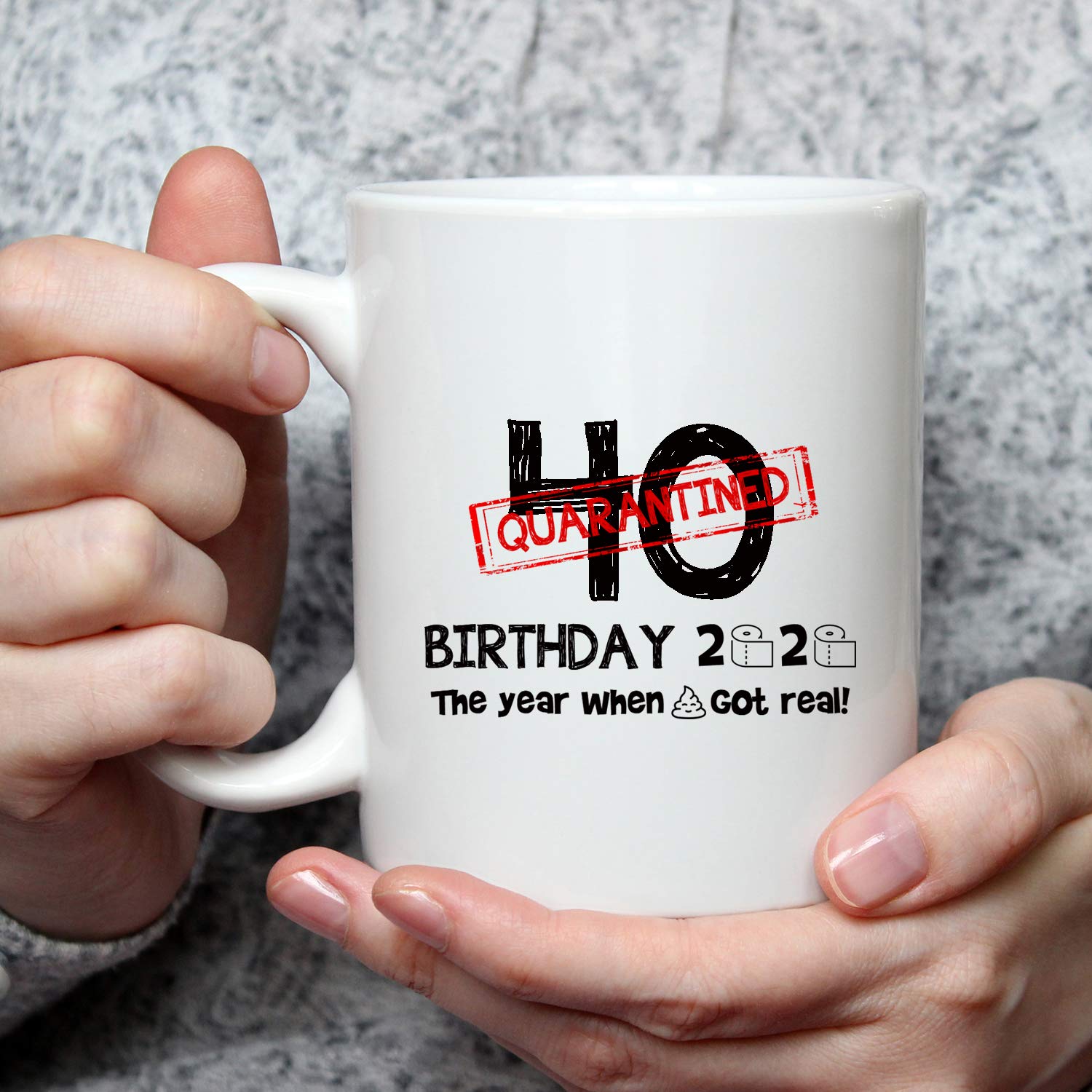 40th Birthday Coffee Mug - Funny 11 oz Quarantined Birthday Gift for Women - Perfect for Mom, Sister, Best Friend, Wife & Daughter | Great for Office Use, Home Coffee Breaks & Birthday Celebrations
