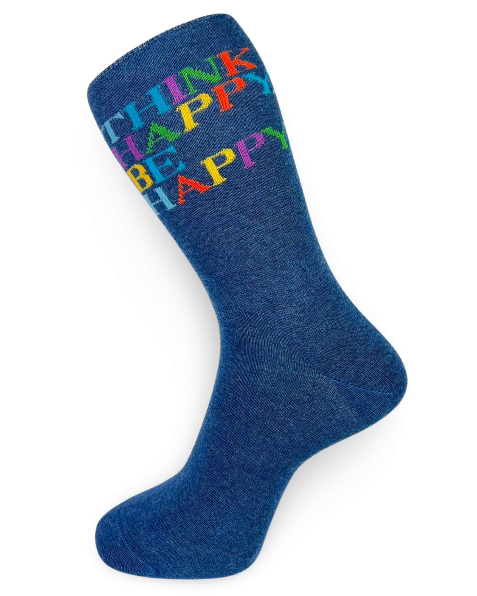 DÉCLIC Think Socks - Premium Comfort Blue Crew Socks for Men & Women | Soft Breathable Cotton for Work, Running & Everyday Wear