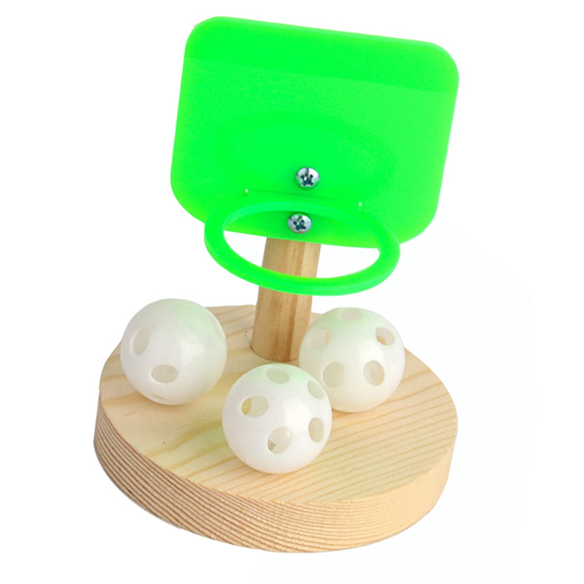 Balacoo 2 Sets Bird Basketball Toy - Parrot Shooting Hoop & Chew Training Toy for Small Birds - Interactive Plastic Puzzle Activity for Parakeets, Cockatiels, Lovebirds - Perfect for Cage Play & Mental Stimulation