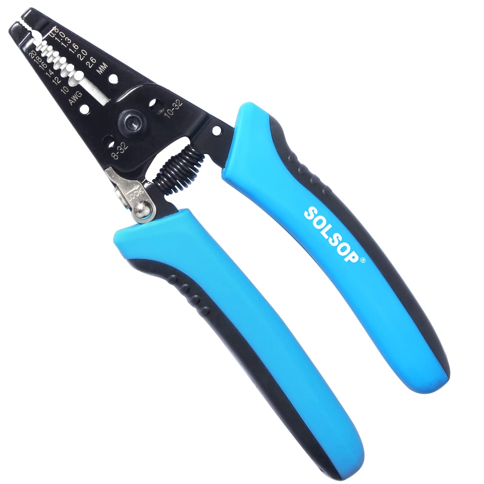 Brileine 7.5-Inch Wire Stripper Tool - Multi-Functional Electrical Pliers with Wire Cutter & Stripping Features (Blue Black) - Perfect for DIY Projects, Home Repairs & Professional Electricians
