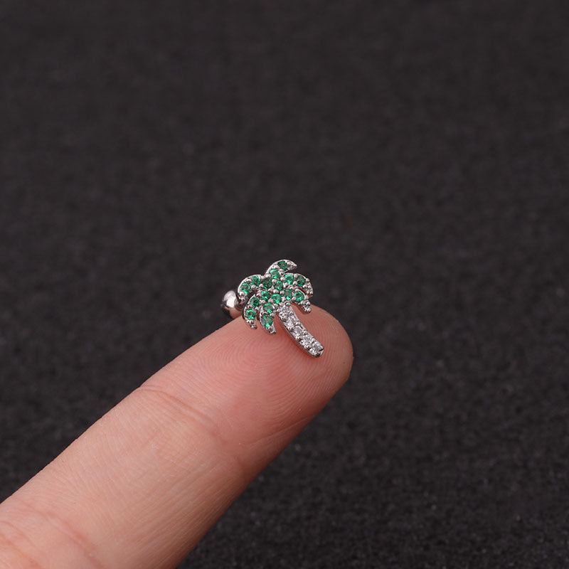 20G Pineapple Cactus Conch Daith Stud Earrings - Unique Body Jewelry for Cartilage Piercing | Perfect for Everyday Wear, Parties & Boho Fashion
