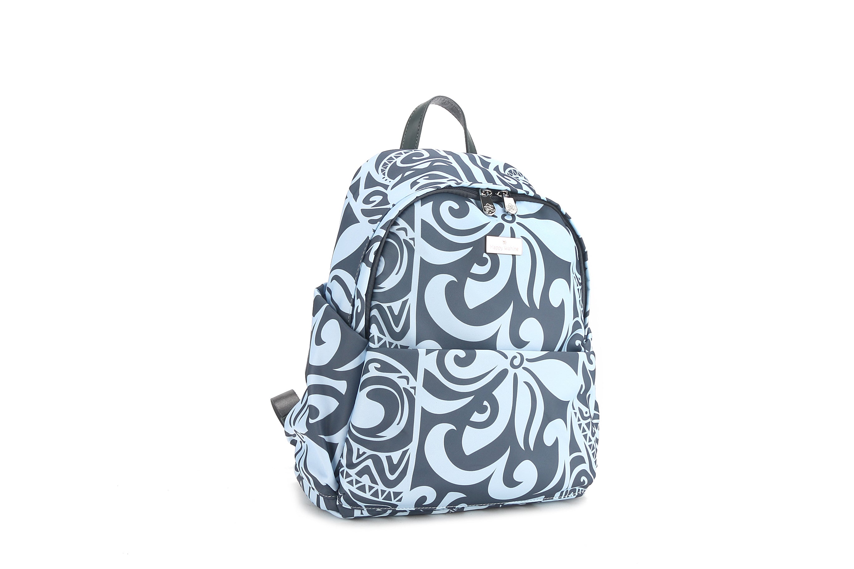 Keʻolu Tapa Tiare Teal Backpack - Lightweight Durable Travel Backpack for Hiking, School & Daily Use