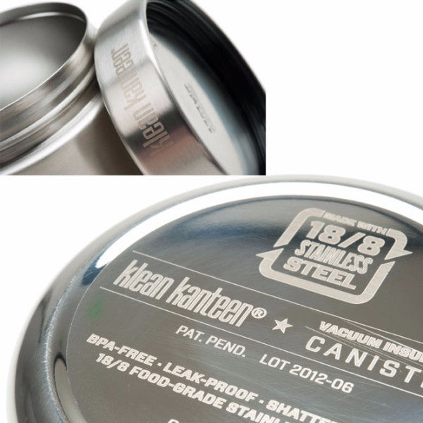 Klean Kanteen 16oz (473mL) Stainless Steel Food Storage Container - Airtight, BPA-Free Lunch Box for Meal Prep, Camping & Office Use