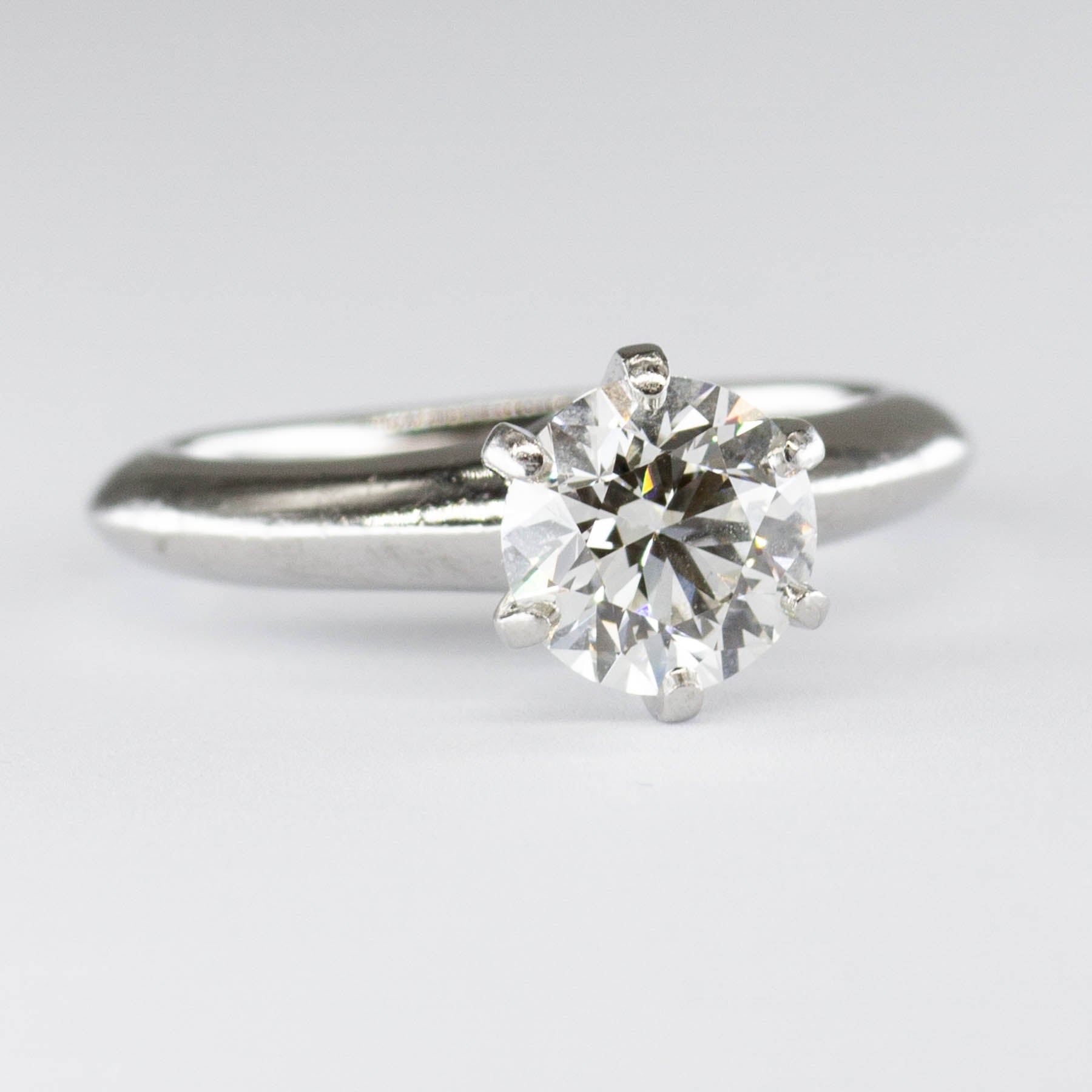 Tiffany & Co. 1.06ctw Diamond Platinum Solitaire Engagement Ring - VS2 Clarity, Size 3.5 - Perfect for Proposals, Anniversaries & Special Occasions