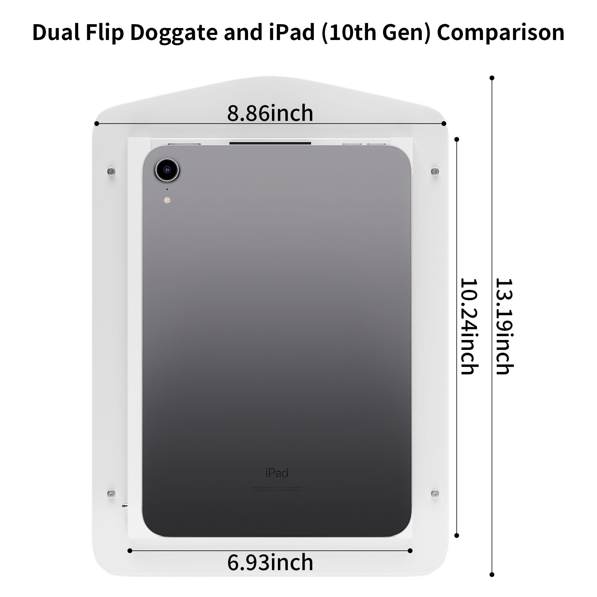 Double-Flap Pet Door for Wall and Door - Adjustable Small Pet Door with Lock & Closing Panel for Dogs & Cats Under 12 lbs - Perfect for Indoor/Outdoor Access, Home Security & Easy Pet Training