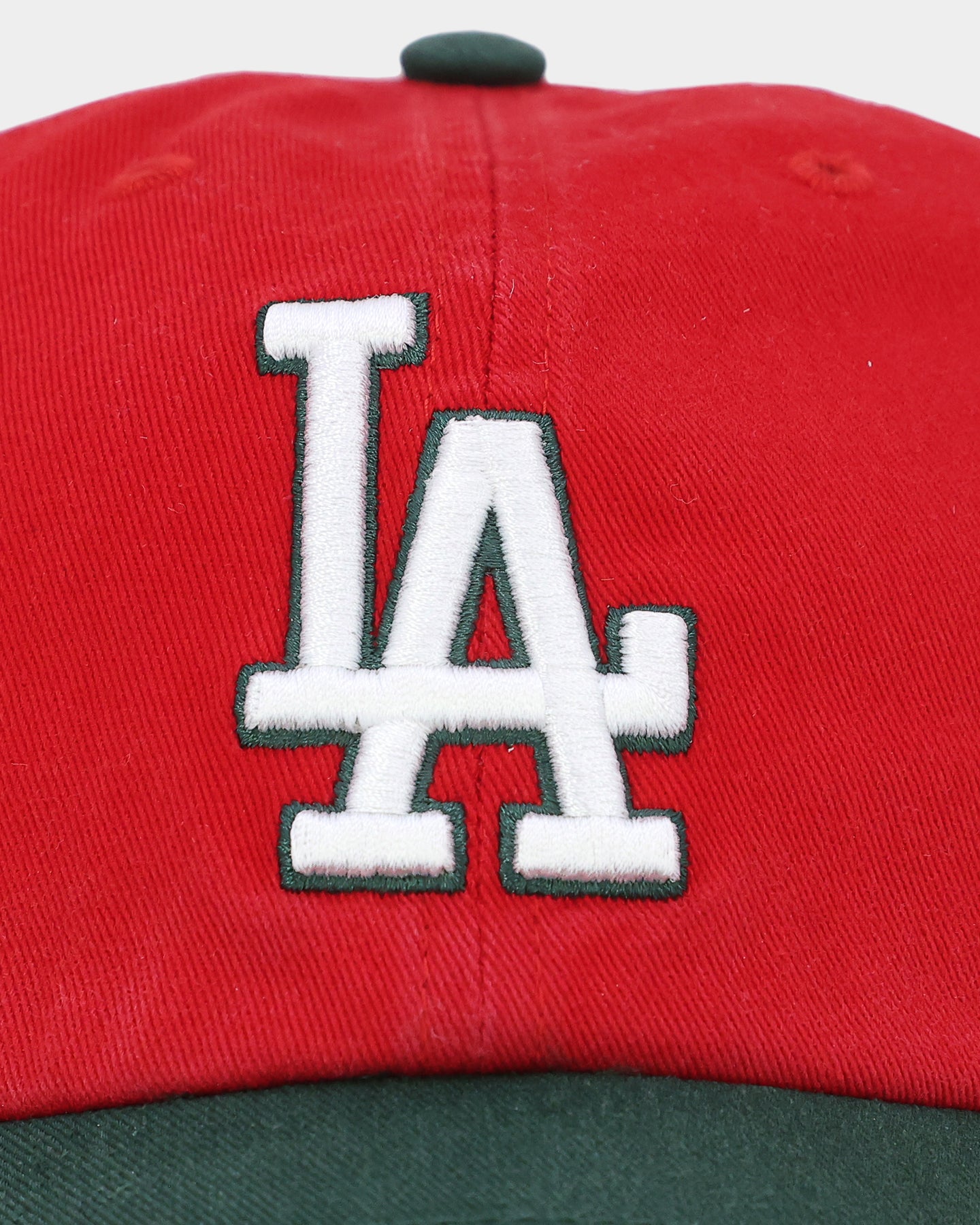 47 Brand Los Angeles Dodgers 'Scarlet Pines' Adjustable Strapback Snapback Hat - Red & Dark Green Baseball Cap for Men & Women - Perfect for Games, Tailgating & Streetwear Fashion