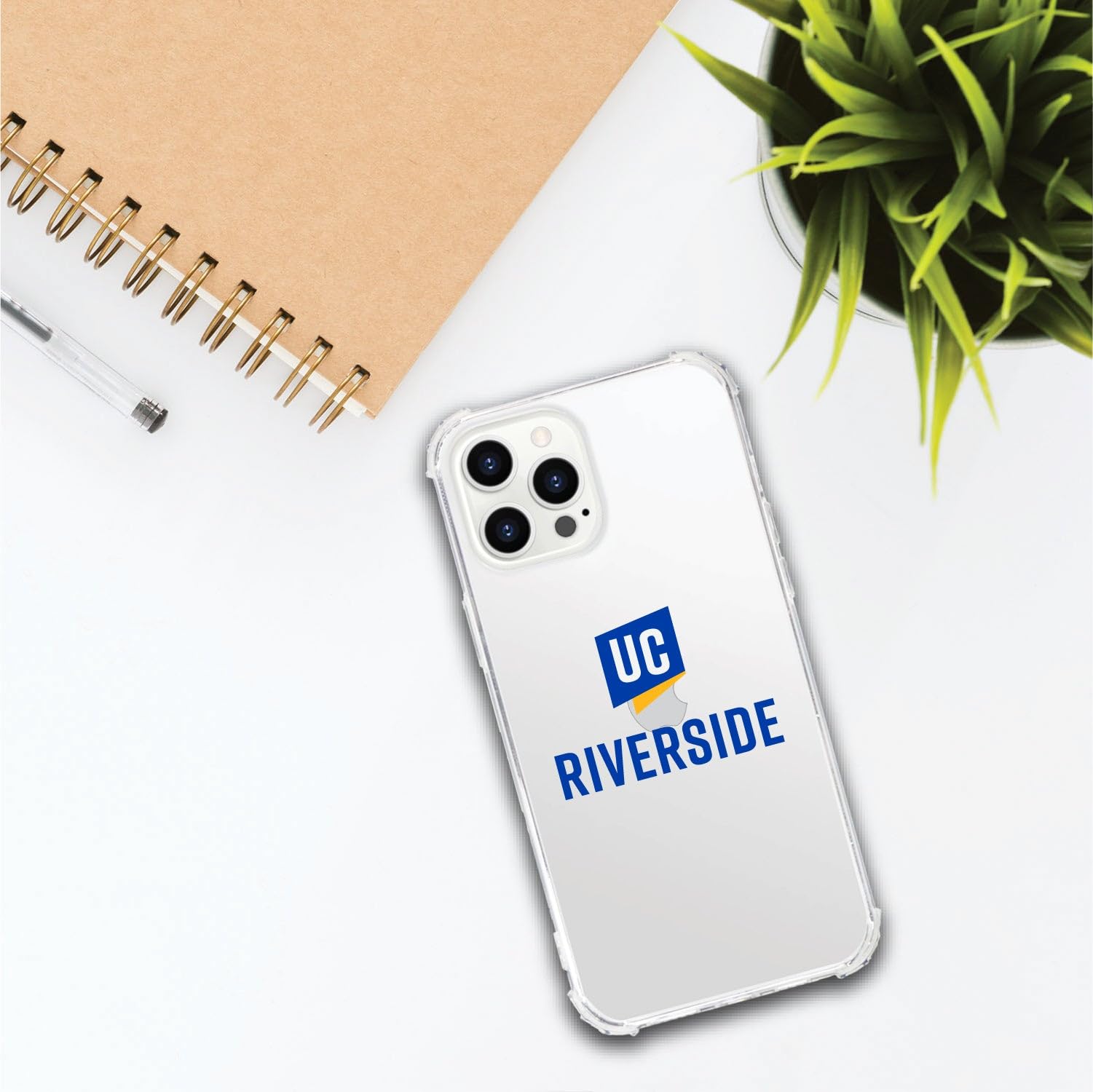 OTM Essentials Shockproof Phone Case for iPhone 13 Pro - Durable Tough Edge Protection | University of California Riverside (UCR) Alumni Gift | Classic White Design - Perfect for Campus Life & Everyday Use