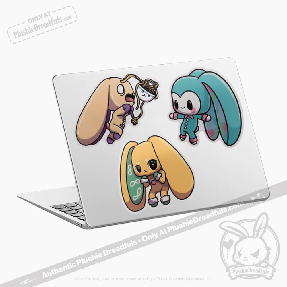 Plushie Dreadfuls Vinyl Sticker Pack Vol. 2 - Cute Kawaii Stickers for Laptops, Water Bottles & Journals - Perfect for DIY Crafts, Scrapbooking & Gift Decoration