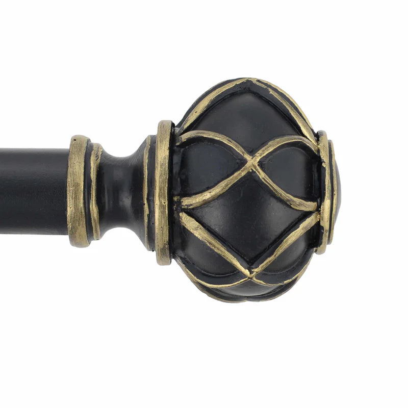 Iron and Resin Friedrich Adjustable Expandable Curtain Rod - Heavy Duty Tension Rod for Windows, Doors, and Closets - Perfect for Home Decor and Room Dividers