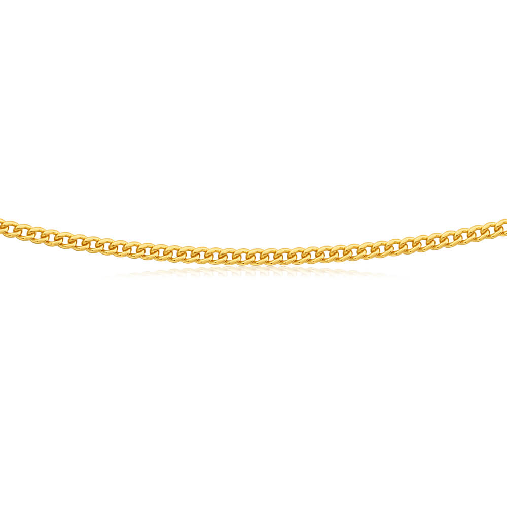 9ct Yellow Gold 80cm 80 Gauge Curb Chain Necklace for Men & Women - Durable & Stylish Jewelry for Everyday Wear, Special Occasions & Gifts