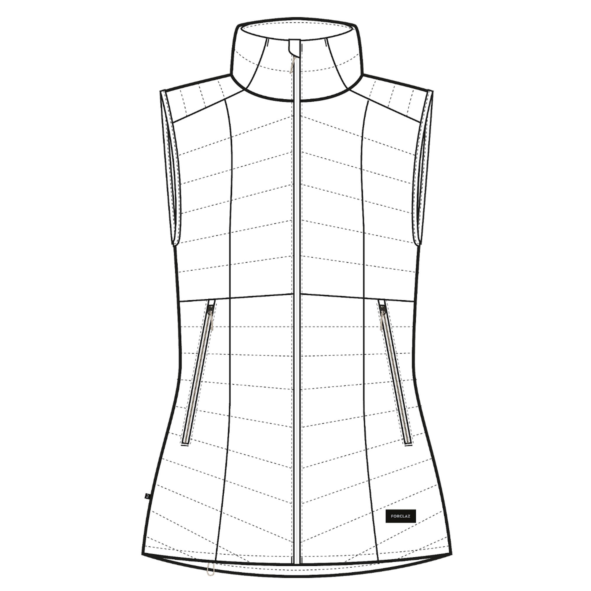 Forclaz Women's MT100 Down Puffer Vest - Lightweight Warm Winter Jacket for Hiking, Camping & Outdoor Activities