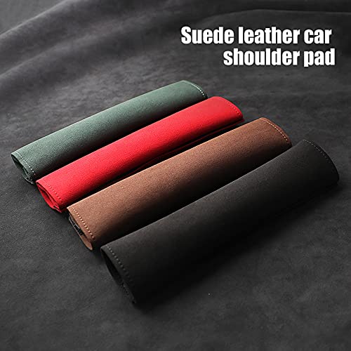 JEYODA 2Pcs Soft Suede Car Seat Belt Covers - Comfortable Shoulder Pad Protectors for Adults & Kids - Universal Fit for Cars, Trucks & SUVs - Reduce Friction & Pressure (Black) - Perfect for Long Drives, Road Trips & Daily Commuting