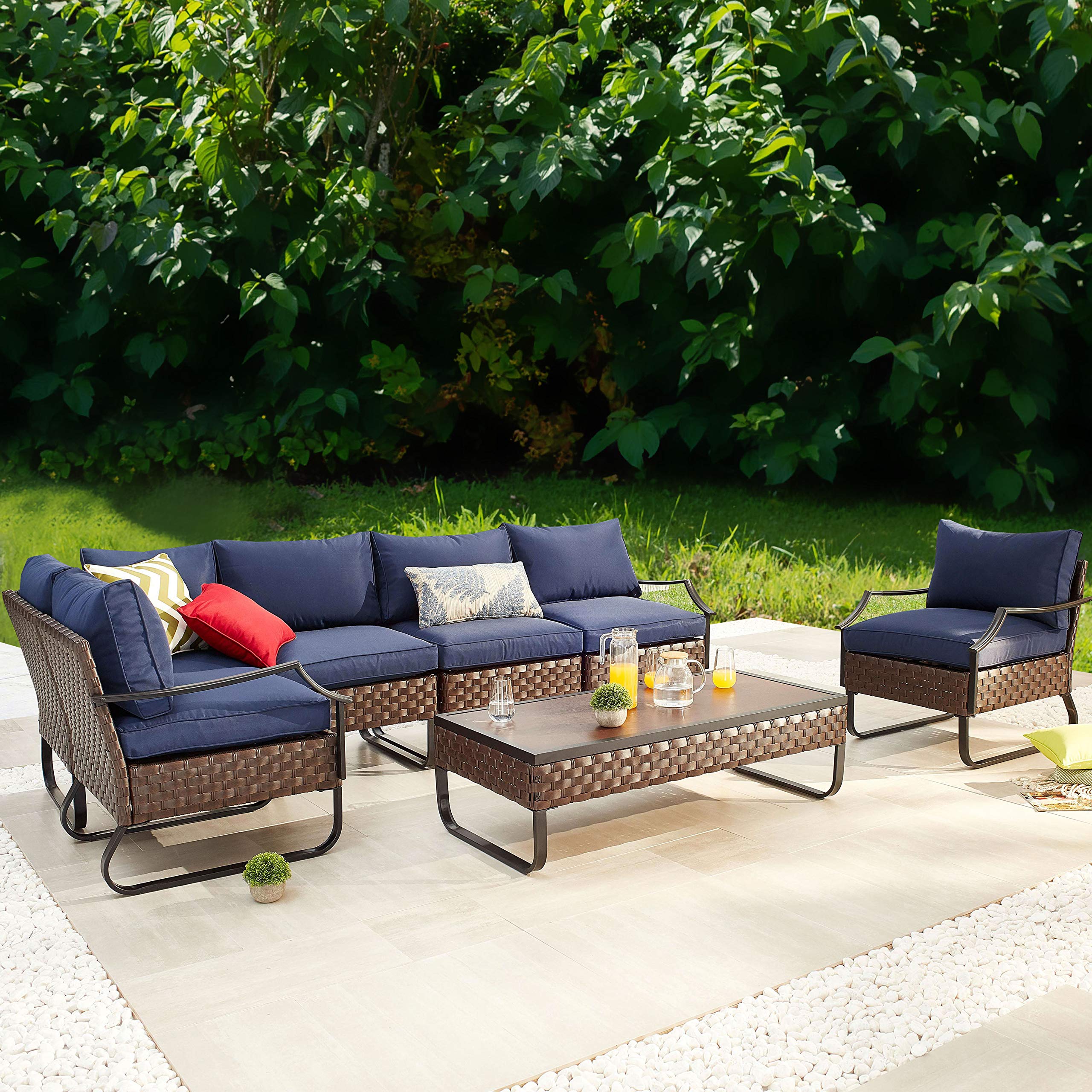 7-Piece Patio Furniture Set with 8.7