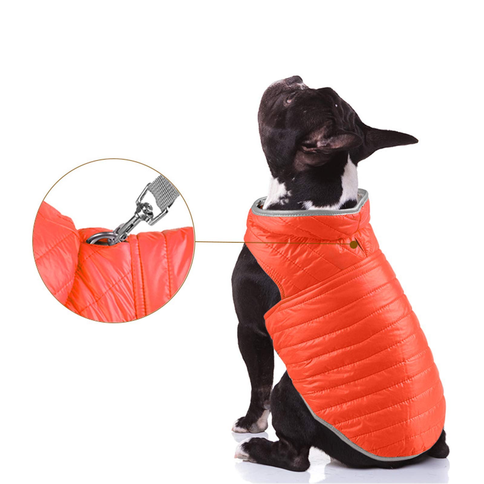 Waterproof Reversible Dog Coat - Reflective Winter Vest for Small, Medium, Large & XXL Dogs (Red/Blue) | Cold Weather Protection for Outdoor Walks & Nighttime Safety