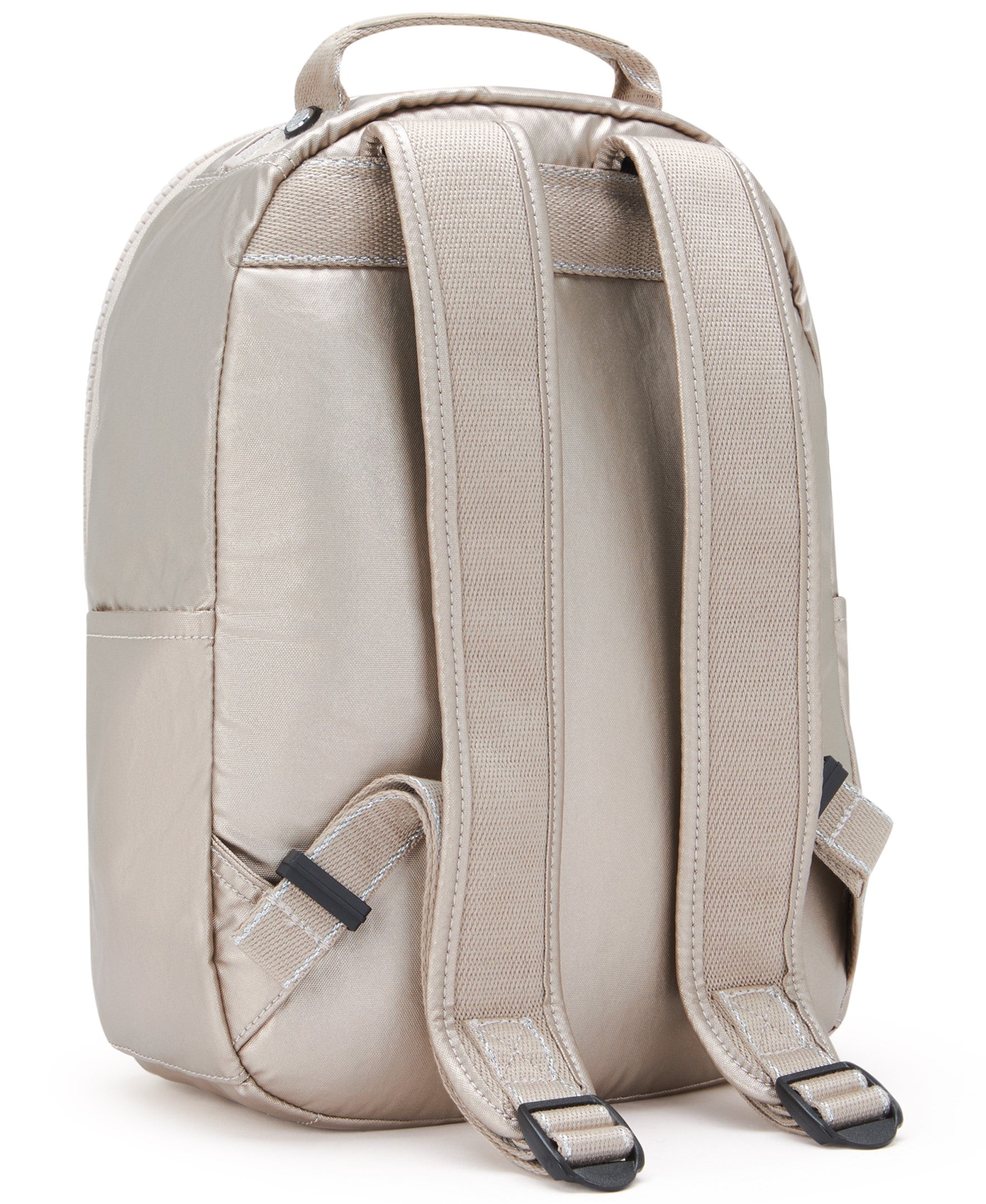 Kipling Seoul Small Metallic Tablet Backpack - Lightweight Laptop Bag for Women & Men, Water-Resistant Travel Backpack for Work, School & Commuting (Metallic Glow)