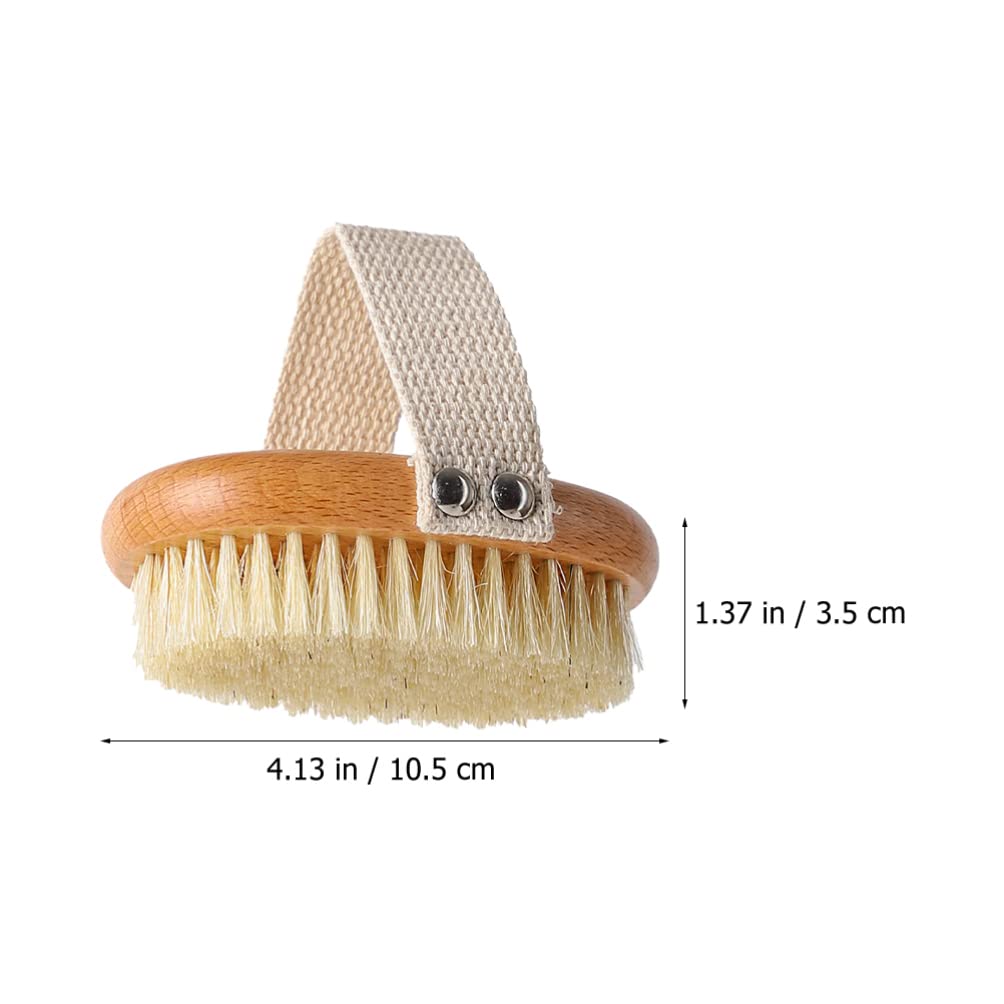 EXCLUZO Exfoliating Body Scrubber & Dry Brush for Smooth Skin - Natural Bristle Body Brush for Shower & Dry Brushing - Perfect for Cellulite Reduction & Detox (Small Size) - Ideal for Pre-Shower Exfoliation & Spa Day Self-Care