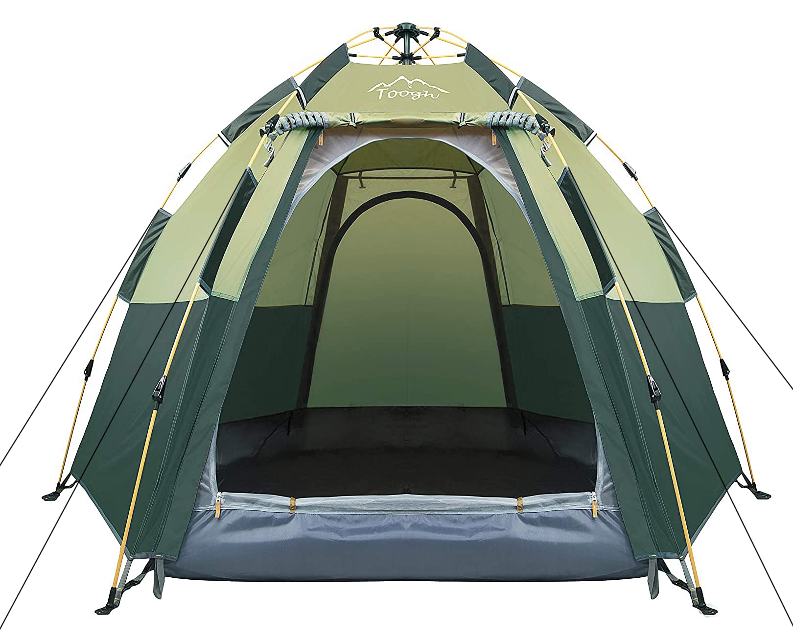 3-4 Person Instant Pop Up Camping Tent - 60 Second Setup, Waterproof Hexagon Design for Outdoor Backpacking & Hiking - Advanced Ventilation & Rainfly for All-Weather Protection - Perfect for Family Camping, Beach Trips & Festivals
