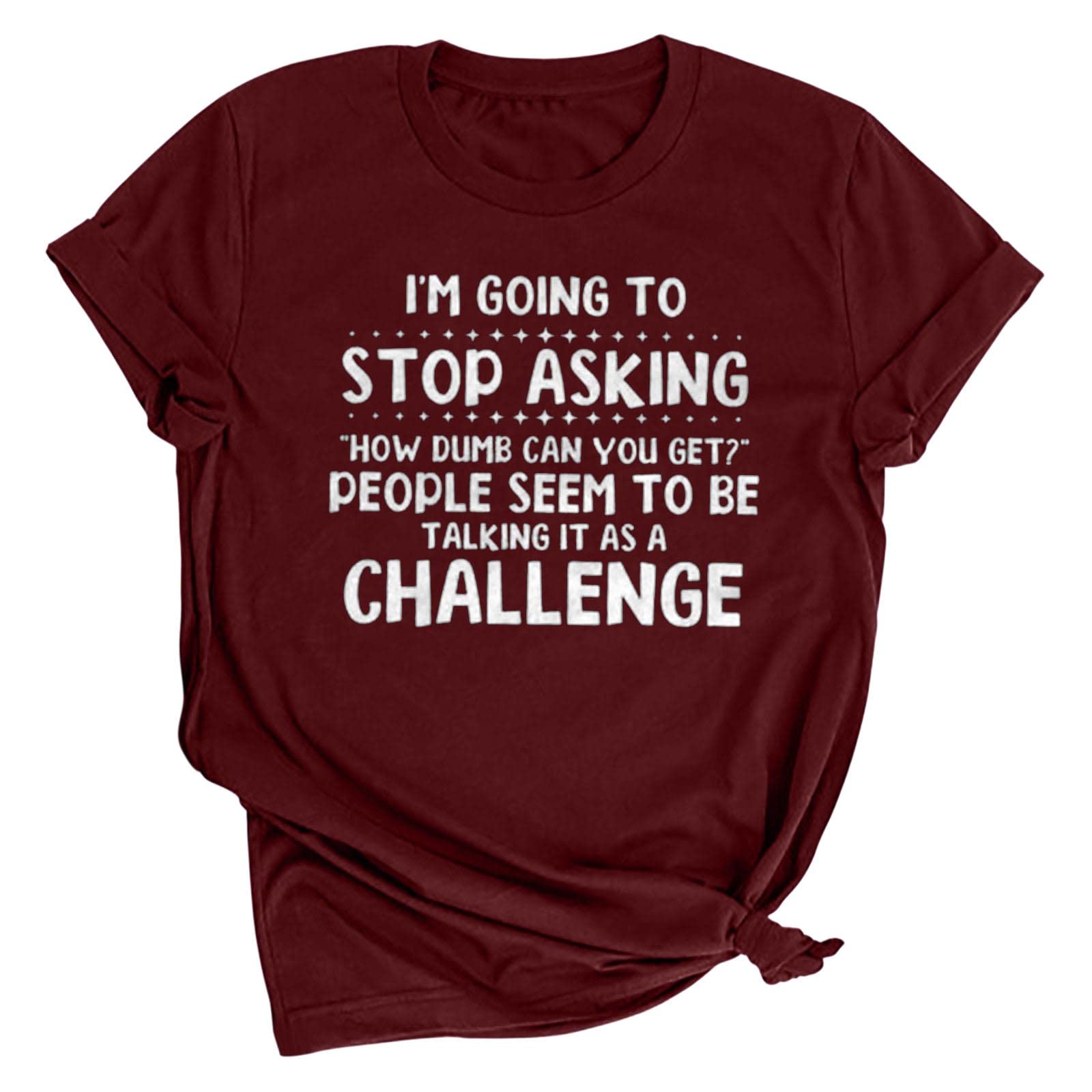 Funny Saying Women's T-Shirts - Cute Short Sleeve Round Neck Tee with Letter Print for Summer | Perfect for Casual Outings, Beach Trips & Weekend Wear