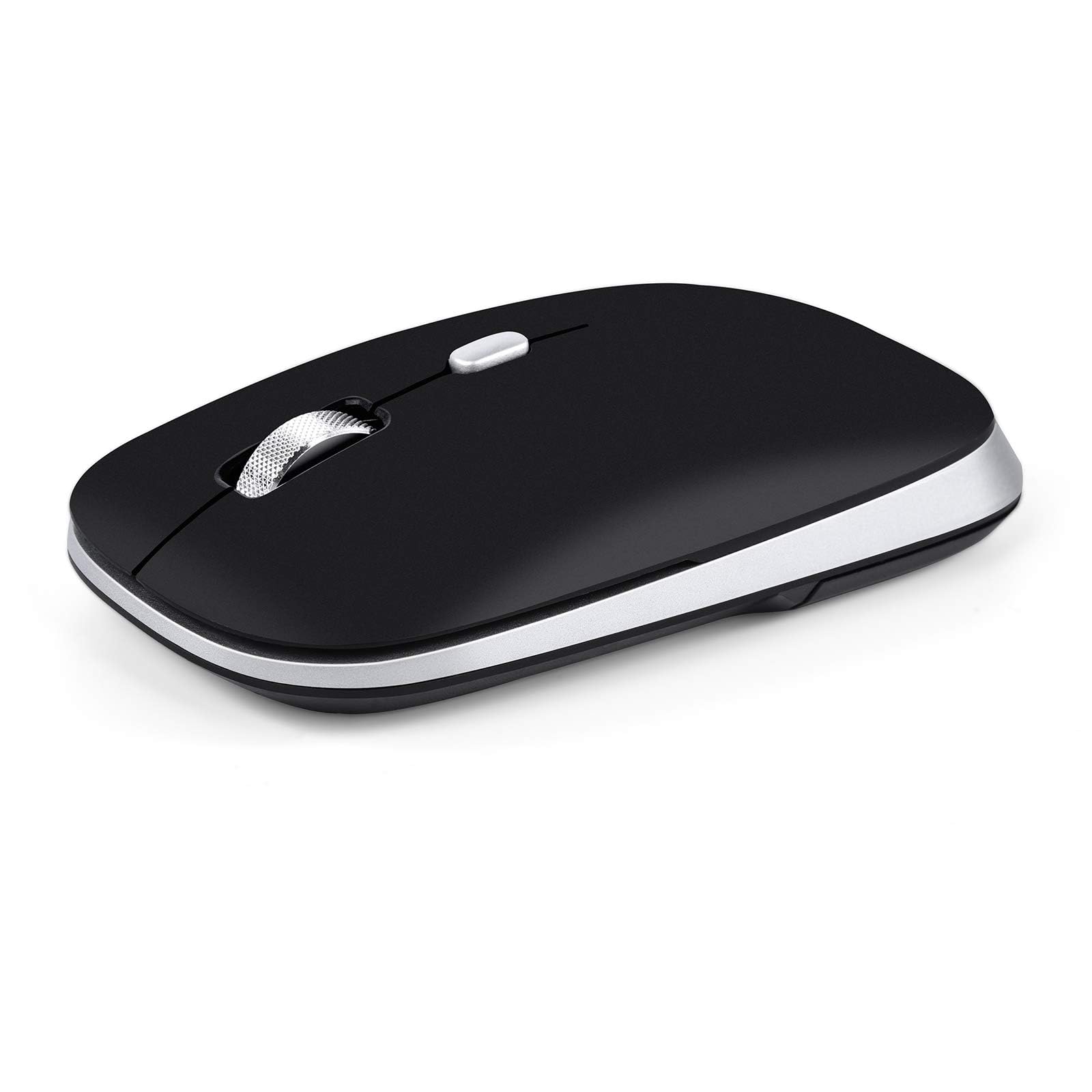 PINKCAT Bluetooth Mouse - Slim Silent Wireless Mouse with Bluetooth 5.0/4.0, 3 Adjustable DPI, Portable Optical Mouse for Laptop, PC, MacBook (Black) - Perfect for Office, Home & Travel Use