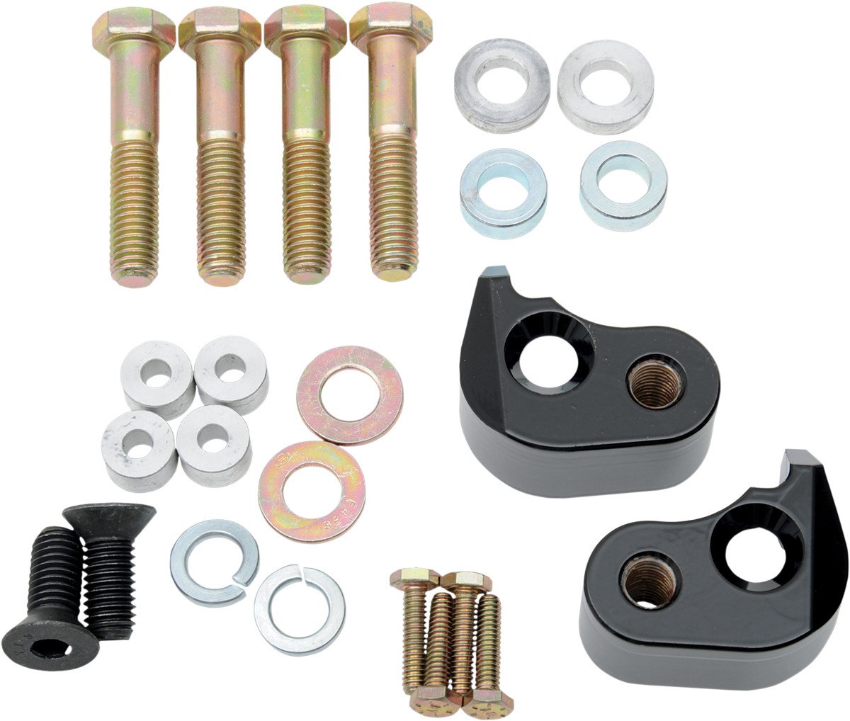 LA Choppers Rear Lowering Kit - Black Motorcycle Suspension Lowering Kit for Harley, Honda, Yamaha - Easy Installation for Improved Ride Comfort & Style