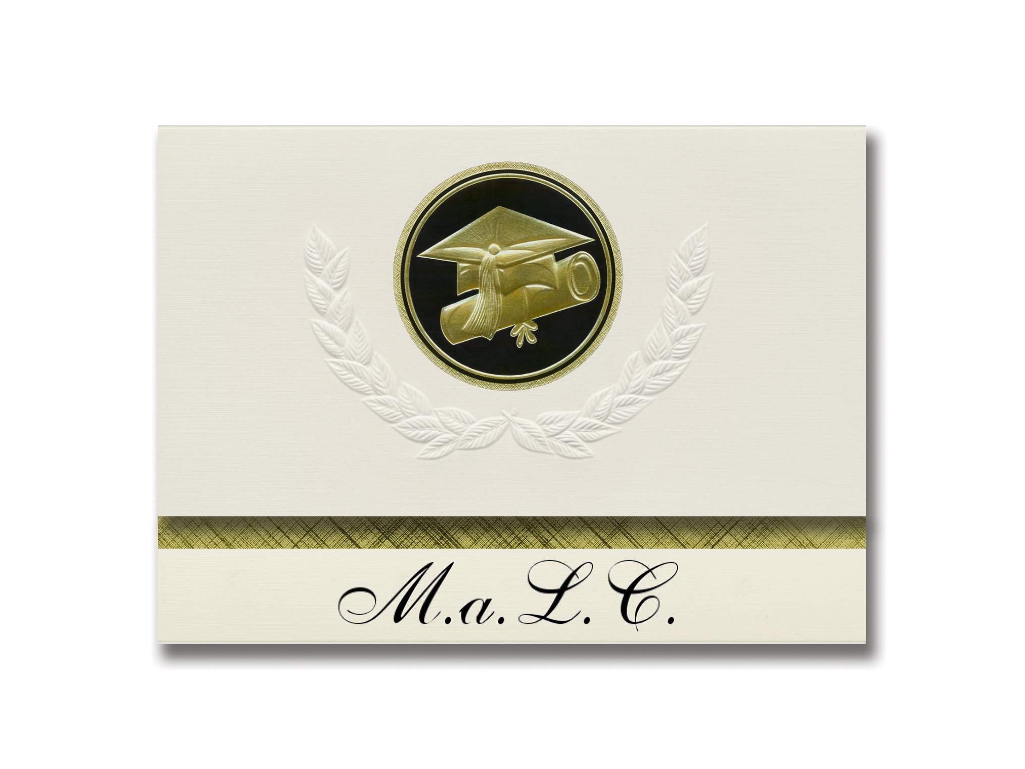 Premium Graduation Announcements - Elite Presidential Style Package of 25 with Cap & Diploma Seal | Black & Gold | Perfect for Millington MI High School & College Graduation Ceremonies