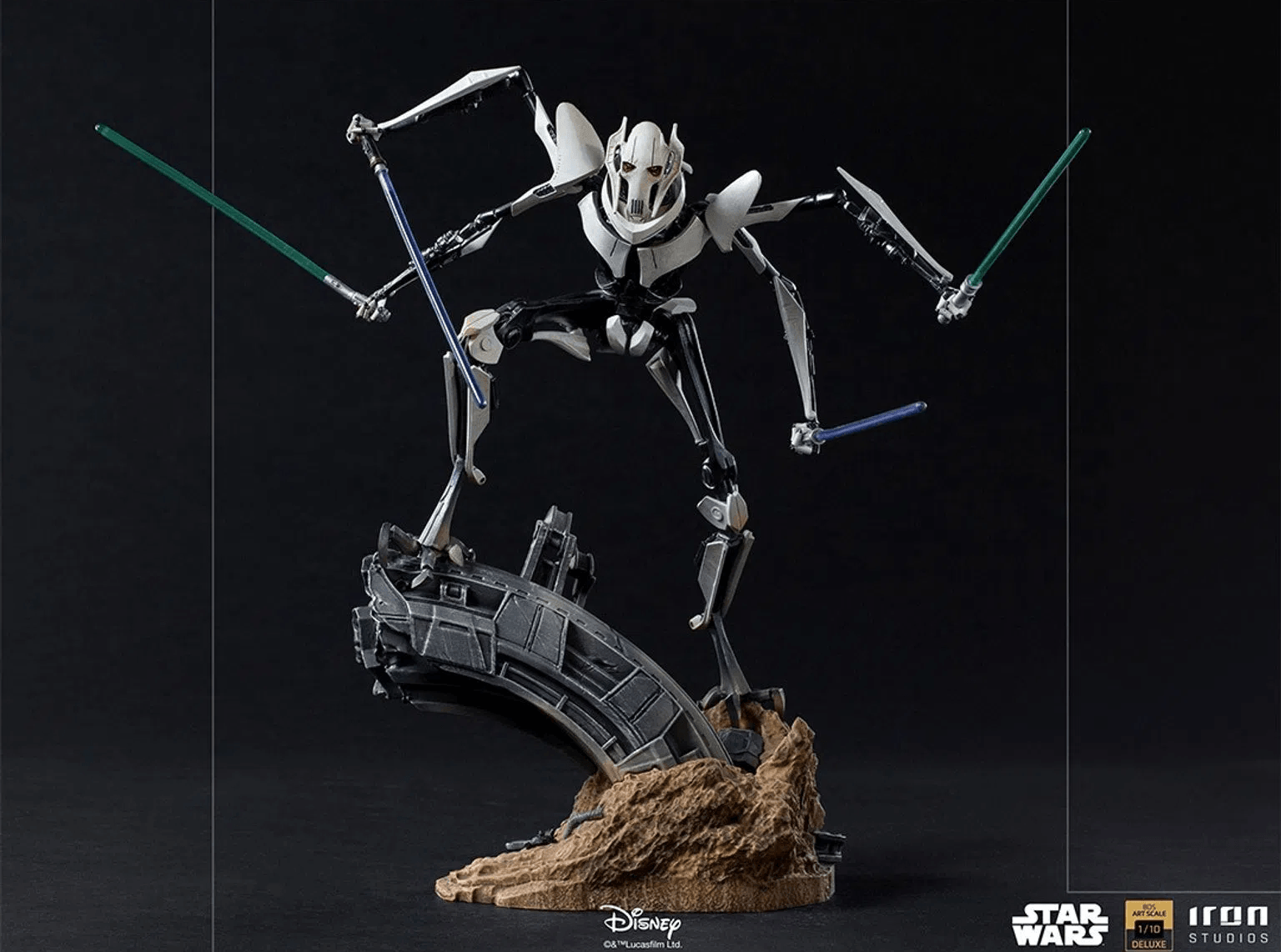 Iron Studios Star Wars General Grievous Deluxe BDS Art Scale 1/10 Statue - Premium Collectible Figure for Display & Home Decor | Perfect for Star Wars Fans & Collectors