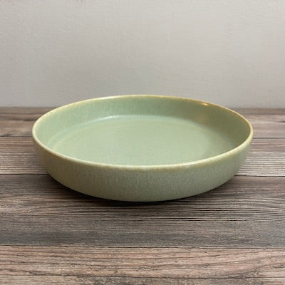 Premium Green Upright Rim Plate - Durable Ceramic Serving Dish for Dining, Buffets & Special Occasions