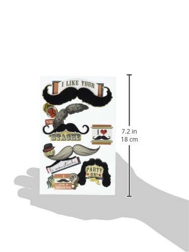 3D Mustache Stickers for Kids & Adults - Fun Paper House DIY Craft for Parties, Costumes & Photo Booths