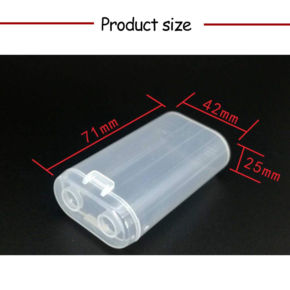 KOOBOOK 5Pcs 18650 Battery Storage Box - Waterproof Plastic Battery Holder Case for 2pcs 18650 Batteries - Perfect for Home, Office, and Travel Organization