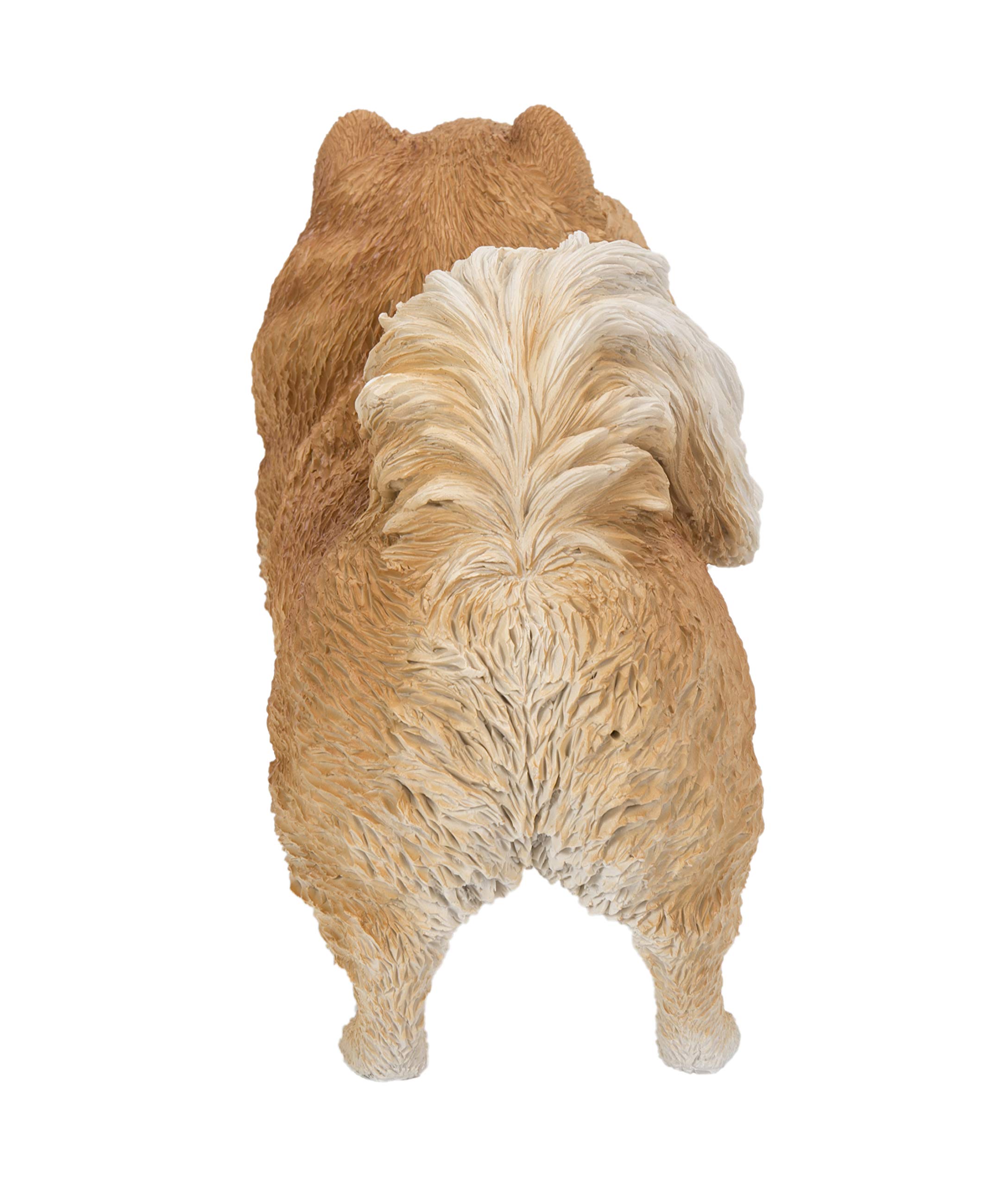 Hi-Line Gift Ltd. Medium Standing Pomeranian Stuffed Animal - Soft Brown Plush Toy for Kids, Home Decor, and Gift Giving | Perfect for Nursery, Bedroom, and Collectors