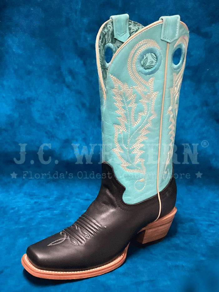 Corral A4458 Women's Western Boots - Embroidered Pull-On Square Toe Cowgirl Boots in Black | Perfect for Rodeo, Country Dancing & Casual Wear