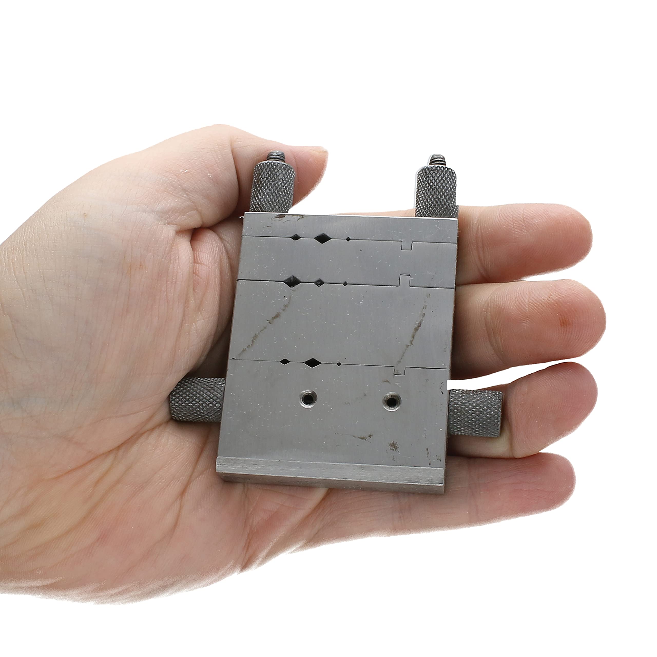 The Beadsmith Miter Cutting Vise Jig – Swiss Style Steel Tool (3” x 2.75”) for Jewelry Making, Metalworking – Perfect for Filing Small Metal, Creating Flat Ends on Wire & Tubing – Forms 40, 60 & 90-Degree Angles – Ideal for DIY Crafts, Jewelry Design, and Metal Fabrication Projects