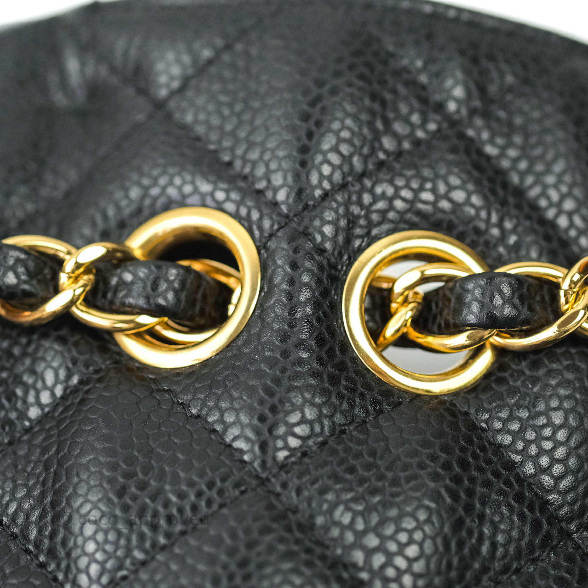 Chanel Classic Medium Double Flap Bag Black Caviar Leather with Gold Hardware - Luxury Shoulder Bag for Women, Perfect for Work, Parties & Special Occasions