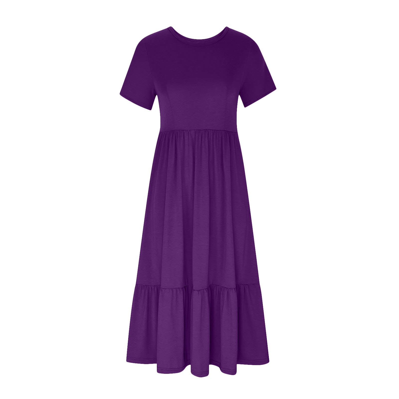 2024 Women's Midi & Maxi Dresses with Sleeves - Tiered Summer Vacation Long Dresses | Prime Day Deals & Clearance | Perfect for Beach, Wedding & Casual Outings