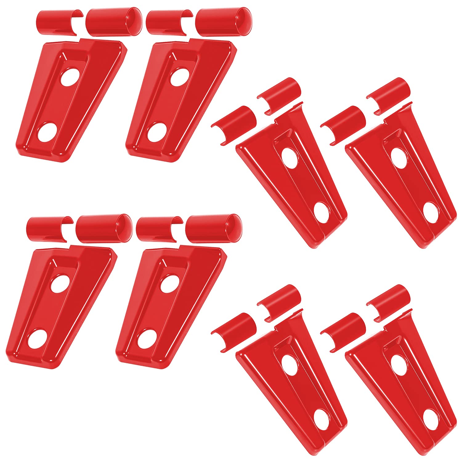 Jeep Wrangler JK JKU Door Hinge Cover Trim (2007-2018) - 8PCS Red Exterior Accessories for 2&4 Door Models - Protect & Enhance Your Jeep's Style On & Off Road