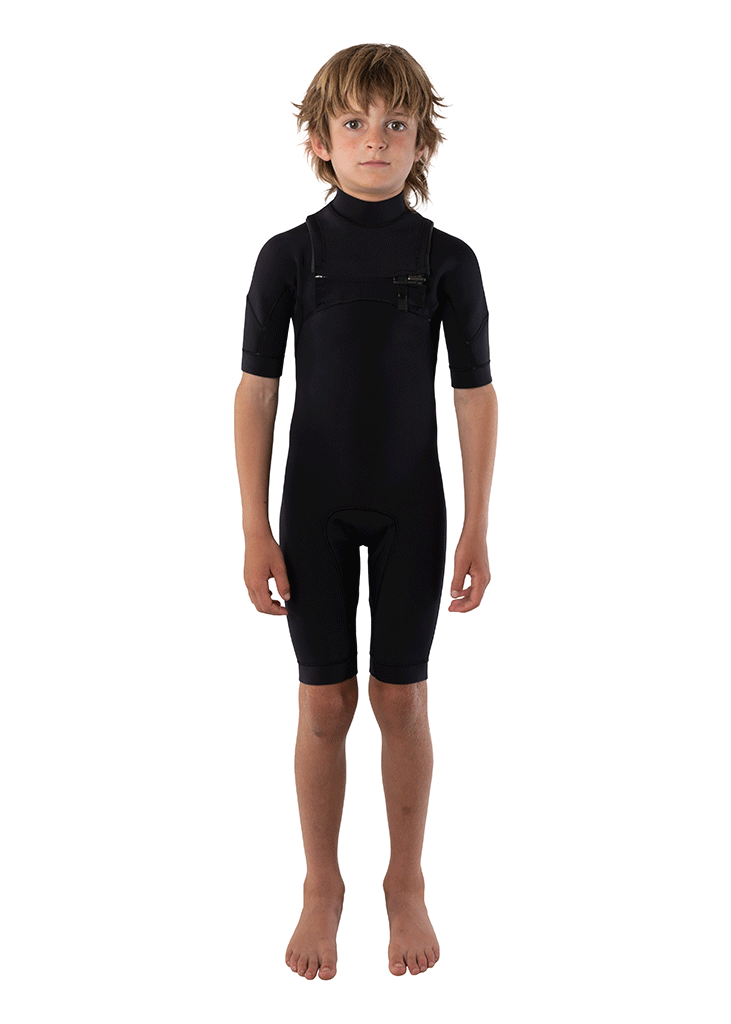 2mm Kids Chest Zip Spring Wetsuit - Neoprene Swim Suit for Boys & Girls - Perfect for Surfing, Swimming & Water Sports