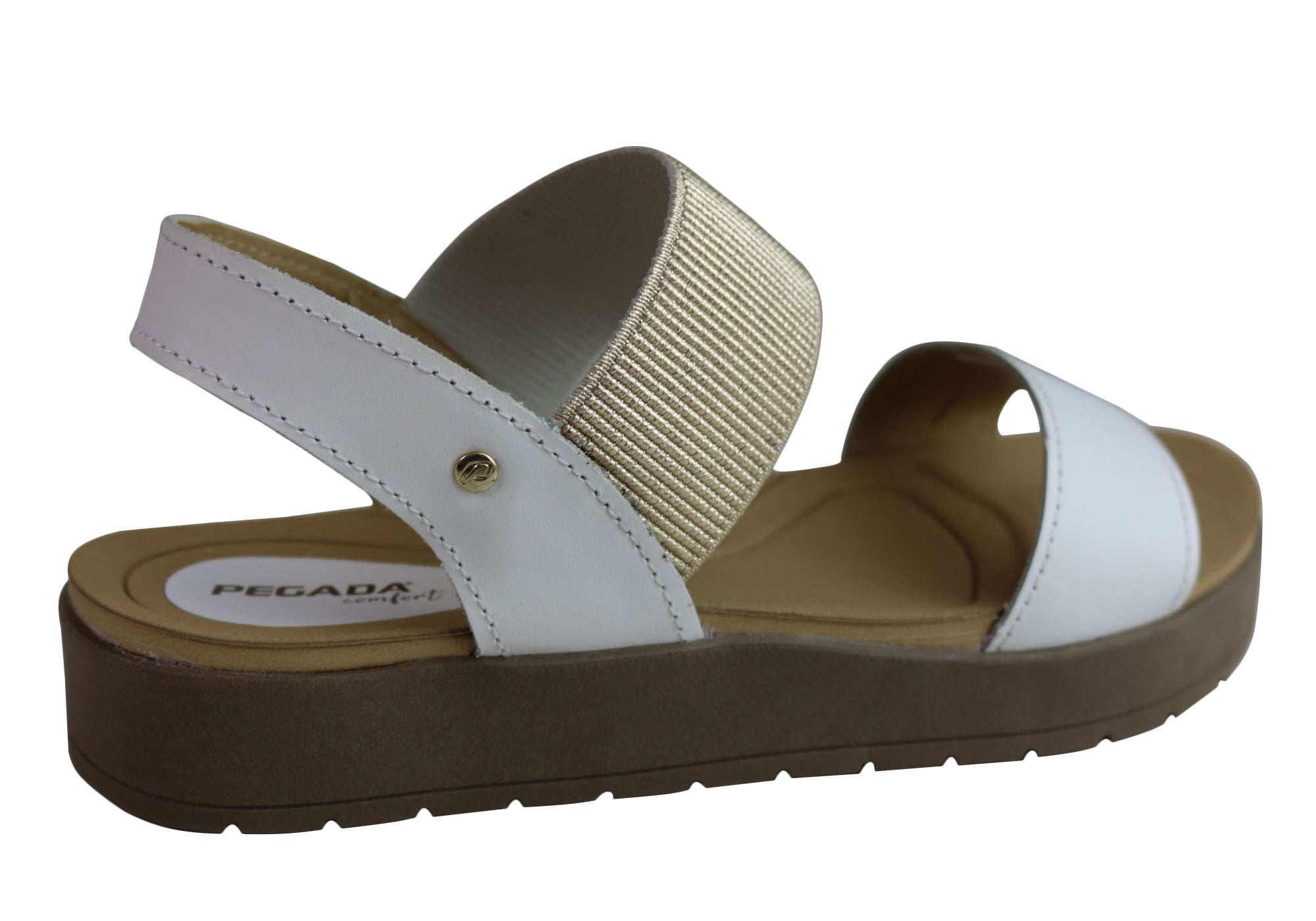 Pegada Rosie Women's Comfort Cushioned Leather Sandals - Handmade in Brazil - Perfect for Beach, Vacation & Summer Outfits