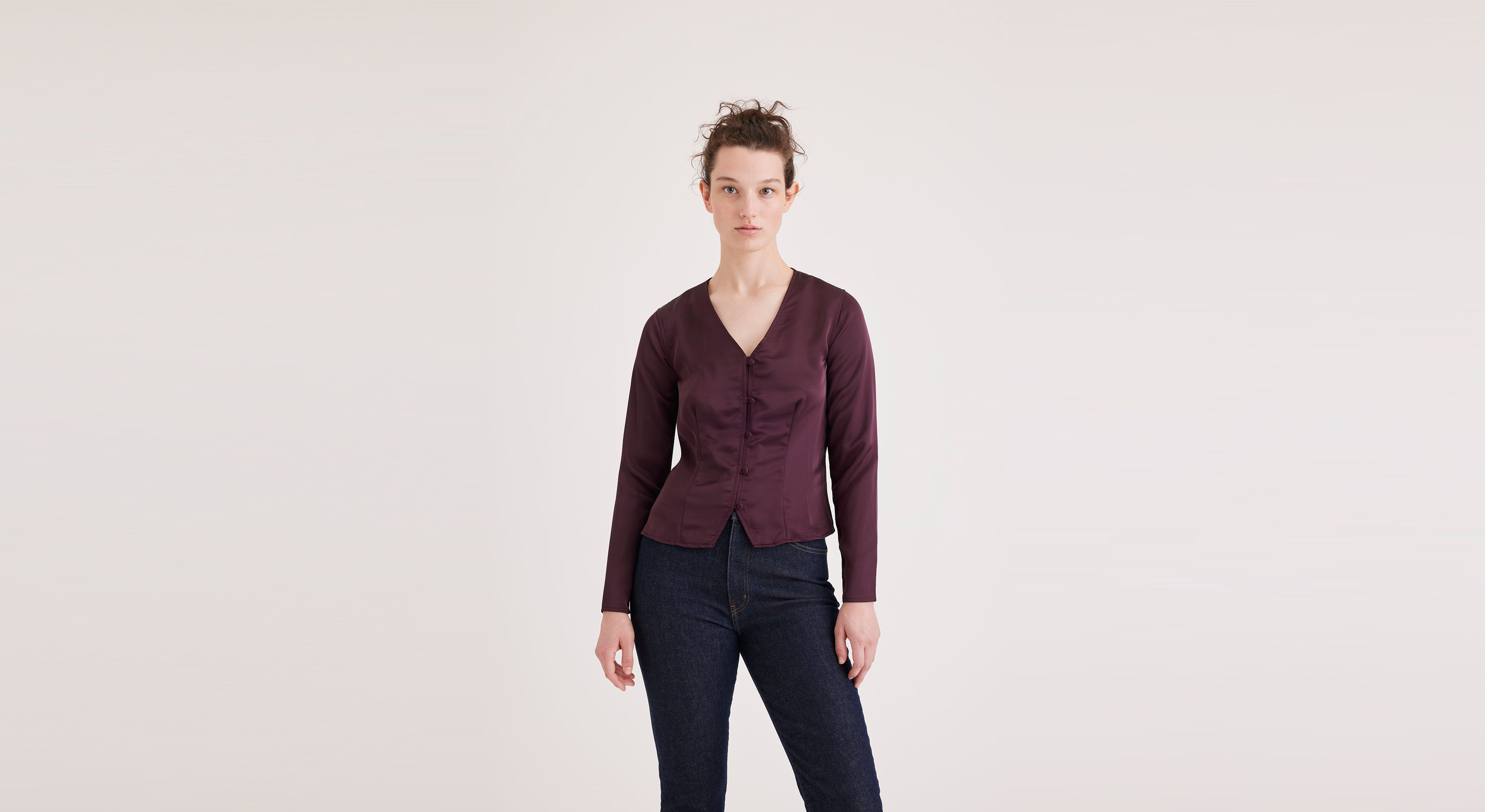 Women's Tie Back Blouse - Regular Fit Casual Shirt for Work, Date Night & Everyday Wear